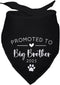 Yishuliwu Promoted to Big Brother 2025 Black Pet Dog Bandanas Triangle Scarf Bandanas