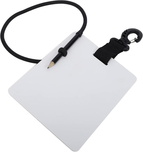Underwater Writing Slate, Plastic Handwriting Plate Notebook Gear Board with Replaceable Pencil for Diving Communication