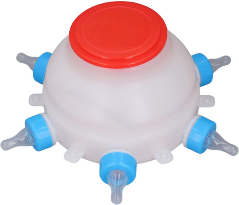 flexman 6 Pacifier Small Animal Milk Feeder, Portable Goat Lamb Feeding Bucket, Automatic