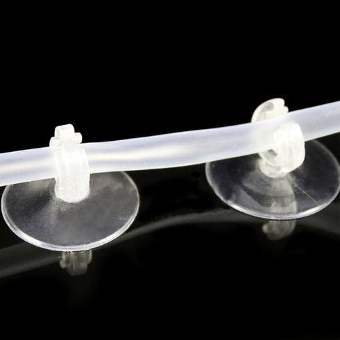 10 Pcs Aquarium Suction Cups, Reusable Clips with Ultra Strong Suction Force for Airline Tubing/Hose (Clear)