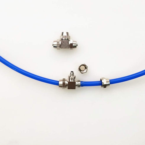 2 pcs of Aquarium CO2 System Metal Tee CO2 DIY Accessories T- 3 Ways Splitter
