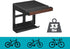 Monoprice On-Wall Bike Storage and Display Rack Mount System, Compact Design with Open Shelf and Gear Hooks