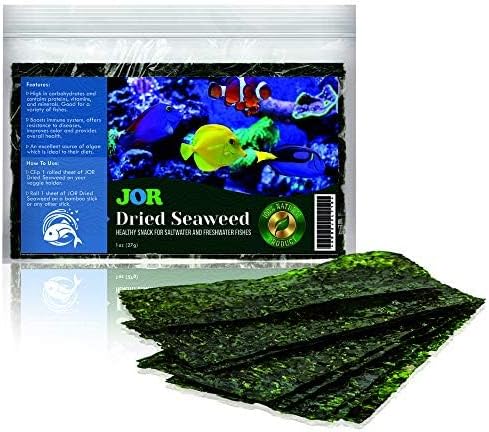 20 Seaweed Sheets for Tangs, Angels, Plecos, Nutrient-Rich Dried Snack for Bottom Feeders, 1 oz. Pet Feed
