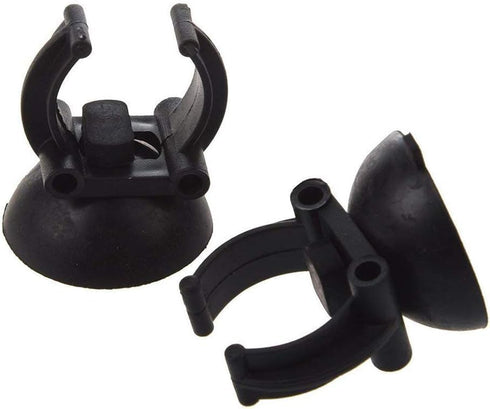 2 PCS Black Suction Cup Fish Tank Aquarium Heater Rubber Clip - Airline Tubing Glass Holder, Cost-Effective Aquarium