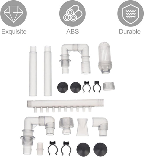 Plumbing Fittings Set, Aquarium Outlet Replacement Tank Filter for Water Inflow Accessories
