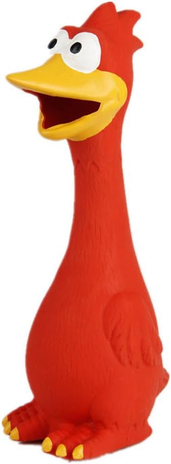 Tamu Style Rubber Chicken Squeaky Dog Toys for Small to Large Breeds, Play Fetch & Reduce Anxiety