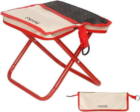 Generic 2-in-1 Portable Folding Stool with Crossbody Carry, Converts to Bag with Mesh