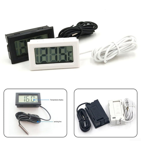 HanOaki Compartments(1m Digital Thermometer With Hold Function For Stable Temperature Readings In Fish Tank Water