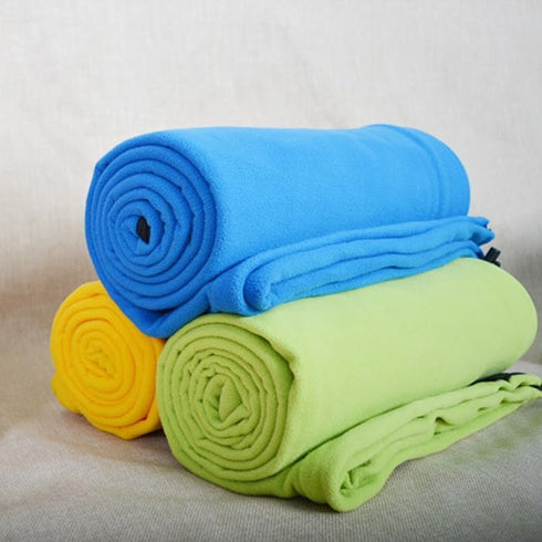Fleece Sleeping Bag Liner, Lightweight Travel Outdoor Indoor Camping Blanket Sheet for Warm Summer