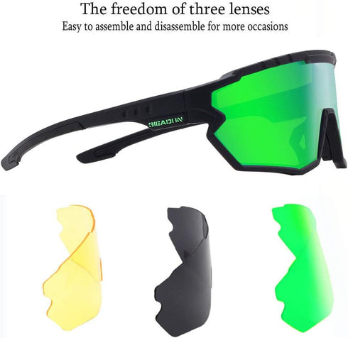 Polarized Sports Sunglasses for Adults and Youth - Cycling, Baseball, Fishing, Ski, Golf