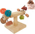 Wooden Spinning Foraging Toy for Hamster Guinea Pig, Wood Interactive Enrichment Toy