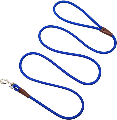 Small Dog Leash, Lightweight Strong Nylon Rope 1/4" by 6/8/10 FT, Bright Classic Leash for Small Pets (6ft, Dark Blue)