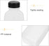 Ipetboom 4pcs Commercial Reusable Drink Bottles for Milk and Juice, Plastic Sealed Beverage Containers with Black Lids
