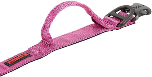 KONG Ultra Durable Padded Comfort Handle Dog Collar, Medium, Pink