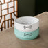 Ceramic Dog Bowls - Pet Feeding Bowls for Cats and Small Dogs, 20 oz (6.5" Blue/White)