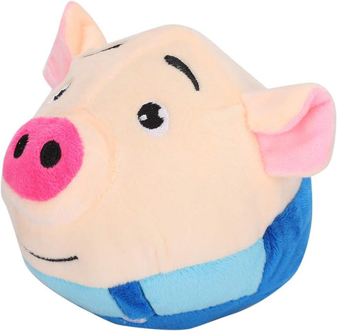 Zerodis Pet Bouncing Ball Toy, Cartoon Pig Electric Sound Ball, Washable Clothes for Indoor Dog Cat Kitten Playing
