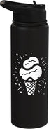 Gelato Shirts and Giveaways Ice Cream Drawing Frozen Dessert Sorbet Stainless Steel Insulated Water Bottle