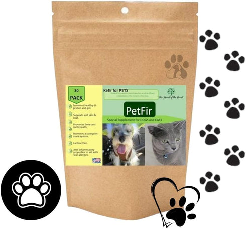 Petfir Pack Kefir for Dogs and Cats - Advanced Probiotic Supplement for Pets (50 gr)