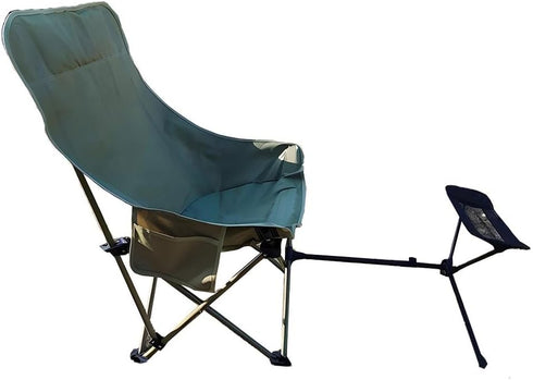 HI SUYI High Back Moon Camping Chairs with Foot Rest Portable Heavy Duty Folding