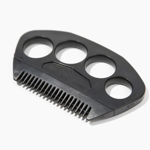 The Fur Hero, Grooming Comb with Embedded Razor Blade for Tangles, Mats, and Eye Gunk, Easy Bonding Experience, Black