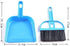 Pet Cage Broom Brush Dustpan Set - Small Cat Litter Sweeper for Pet Cage Clean, Blue