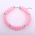 3 Rows Dog Cat Pearls Necklace Collar with Bling Accessories, Pet Puppy Jewelry for Female Dogs Cats Small Medium