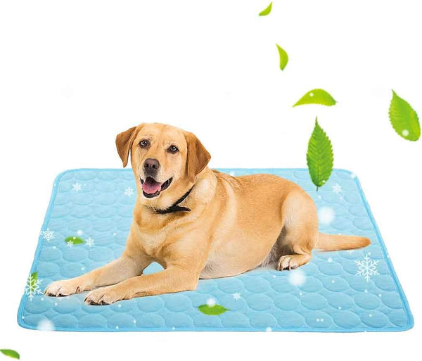 Pet Cooling Mat for Dogs Cats - Summer Dog Cooling Pad, Ice Silk Self Cooling Pad for Beds/Sofa/Couches