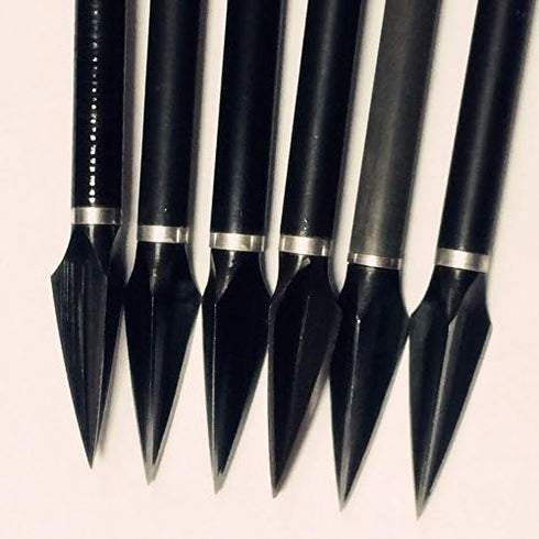 GPP 12PK Steel Screw Archery Broadheads, 3 Edges, 125 Grain for Hunting Arrows