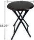 MOON FLOWER Portable Folding Chair with Wooden Seat | Ideal for Picnics, Camping Trips, or Outdoor Events, Brown - No