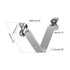 HARFINGTON 12pcs Double Button Kayak Paddle Snap Spring Clip, 42x8mm V-Shaped Locking Tube Clips