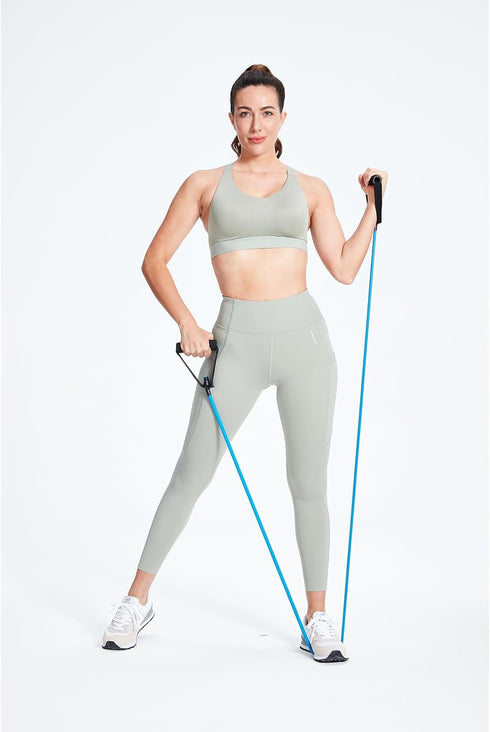 Resistance Bands with Handles for Home Workouts, Exercise Bands with Door Anchor, Simple Guide Included