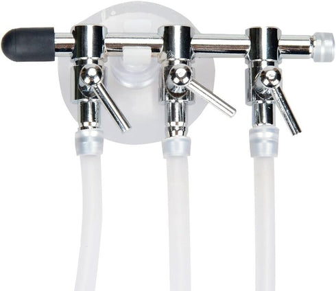 Aquarium Air Pump Splitter 10 in 1 Set, 3-Way Air Flow Control Valve & Suction Cups for Fish Tank