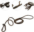 DONGKER Dog Slip Lead - 5ft 2-in-1 Leather Pet Training Walking Leash for Small Medium Large Dogs
