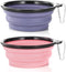 Dog Bowl Pet Collapsible Bowls, 2 Pack, Portable Water Bowls for Cats & Dogs, Travel-Friendly with 2 Carabiners