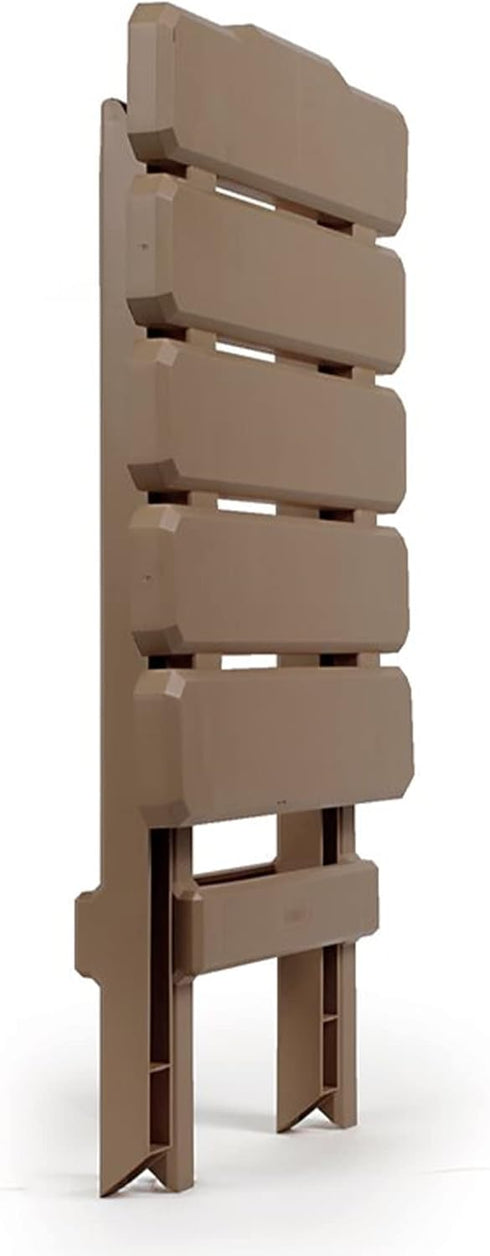 21045 Camco Small Quick-Folding Adirondack Table, Plastic, Taupe