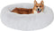 JOLLYVOGUE Calming Donut Dog Bed, Fluffy Washable Round Bed, Cozy Soft Cushion for Large Dogs (27"), Anti-Anxiety