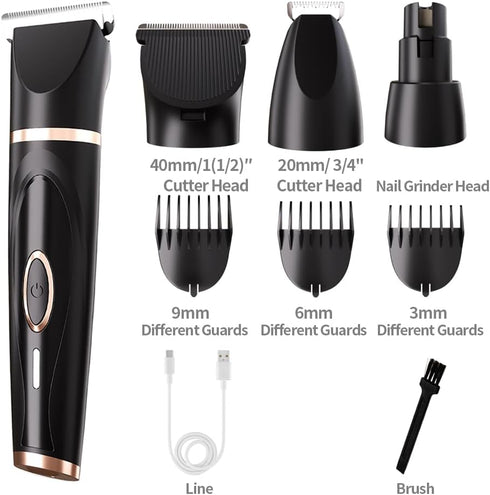 Trimmer 3 1 Multifunctional Replaceable Cutter Head Dog Clippers for Grooming Nail & Shears in Pets Grooming kit