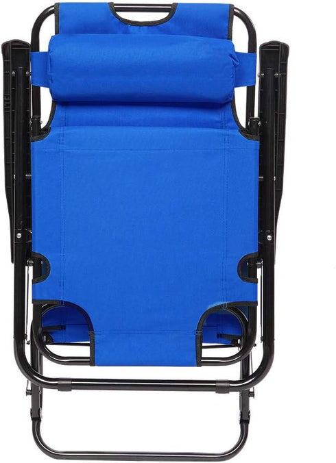 Kcelarec Folding Beach Lounge Chair, Patio Outdoor Furniture Camping Pool Side Beach Lawn Lounger Chair with Adjustable