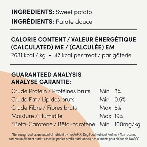 Crumps Naturals Sweet Potato Chews - 612g/21.6oz