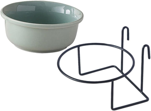 Hanging Pet Bowl Set - Hanging Kennel Water Bowl for Puppy Cages, Pet Feeder, Cat Accessories, Dog Dish with Rack