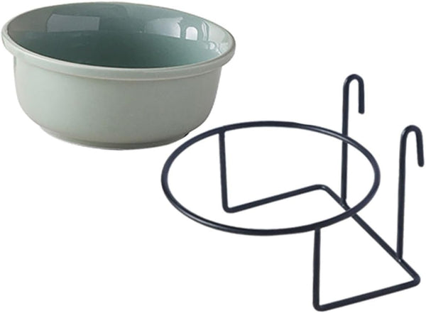Hanging Pet Bowl Set - Hanging Kennel Water Bowl for Puppy Cages, Pet Feeder, Cat Accessories, Dog Dish with Rack