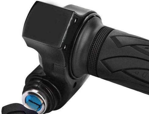 Waterproof Electric Bike Grip, 1 Pair Throttle Handlebar Grip with LED Display for Electric Cars, Bikes, Scooters