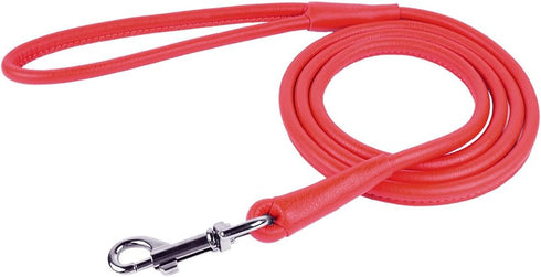 CollarDirect Rolled Leather Dog Leash 4ft, Soft Padded Training Lead 6ft for Small Medium Large Dogs