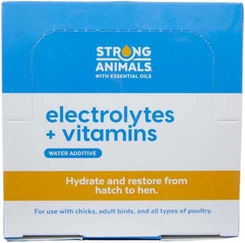 Electrolytes & Vitamins Rehydration for Backyard Flocks, 30 Servings with Thyme Essential Oils