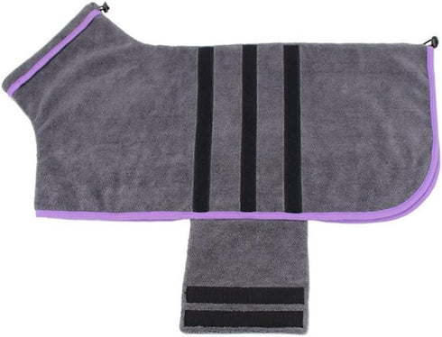 PUGHGAETZF Bath Towel Hooded Super Absorbent Dog Clothes Small Doggy Cosplay Party(Dark Grey,Medium)