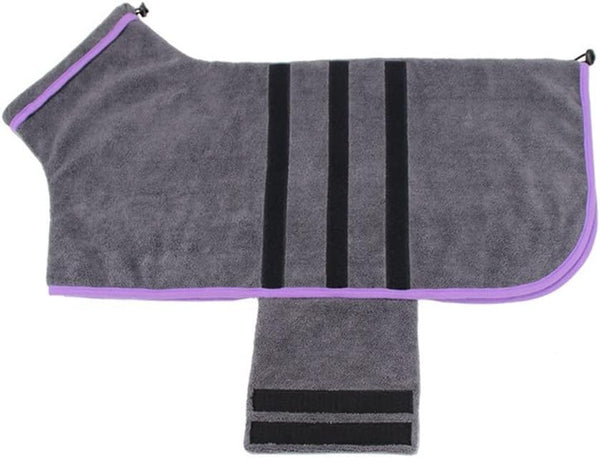 PUGHGAETZF Bath Towel Hooded Super Absorbent Dog Clothes Small Doggy Cosplay Party(Dark Grey,Medium)