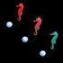 Red Aquarium Decor Luminous Artificial Soft Seahorse, Exquisite Fish Tank Ornament, Fixed by Invisible Line and Sucker