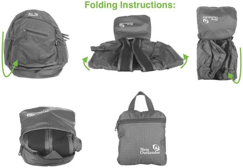 Outlander Packable Lightweight Travel Hiking Backpack Daypack, Green
