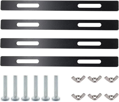 Mounting Brackets with Screws for Bike Basket Installation, Metal Sheets Holder Mount Adapter for Bicycle Cargo Rack