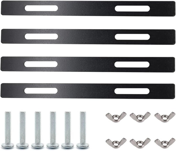 Mounting Brackets with Screws for Bike Basket Installation, Metal Sheets Holder Mount Adapter for Bicycle Cargo Rack
